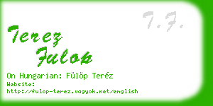 terez fulop business card