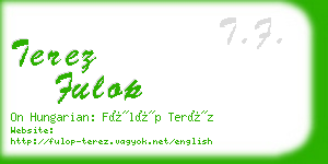 terez fulop business card